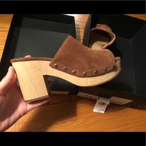 Banana Republic Worn Once Brown Suede Clogs